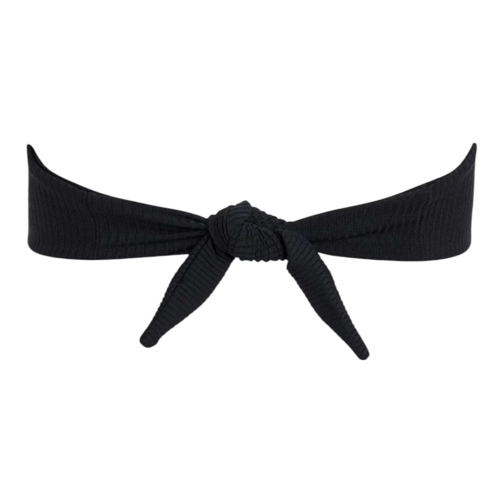 Montce Black Rib Tori Bandeau Bikini Top NWT - Picture 5 of 11